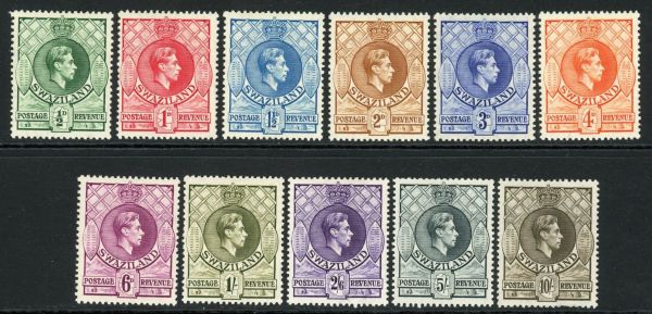 Swaziland 1938-54 SG.28-38a M/M