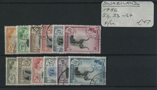 Swaziland 1956 SG.53-64 F/U