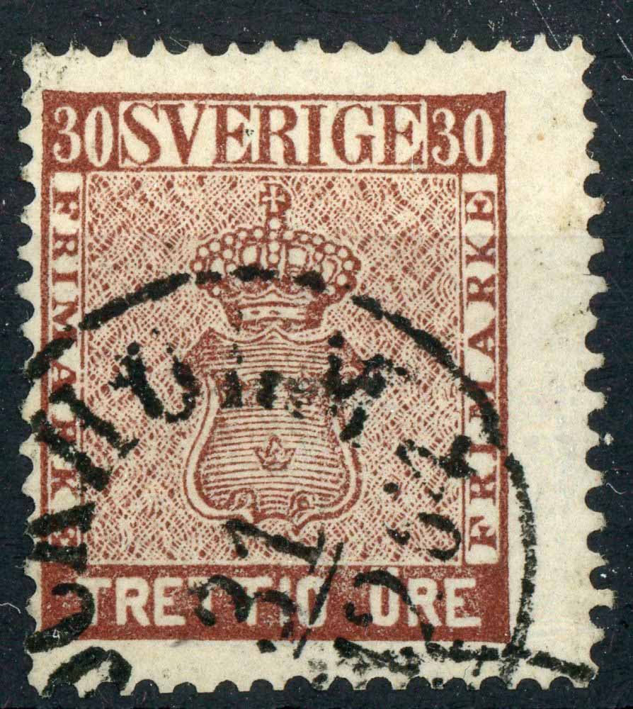 Sweden 1858-72 SG.10a F/U  (1)