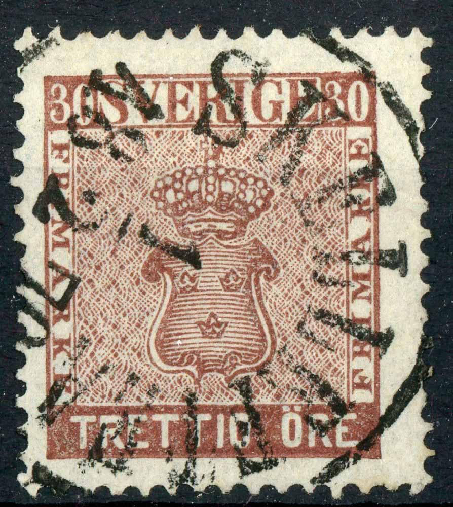 Sweden 1858-72 SG.10a F/U  (2)