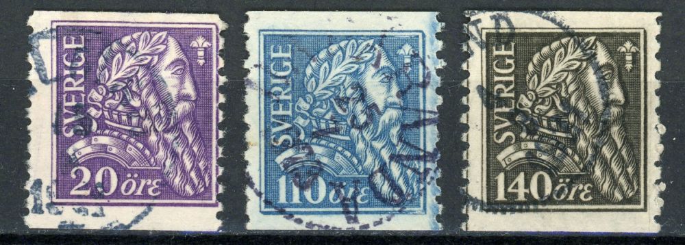 Sweden 1921 SG.143-145 F/U