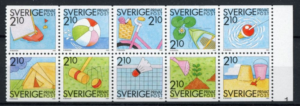 Sweden 1989 SG.1443-1452 U/M