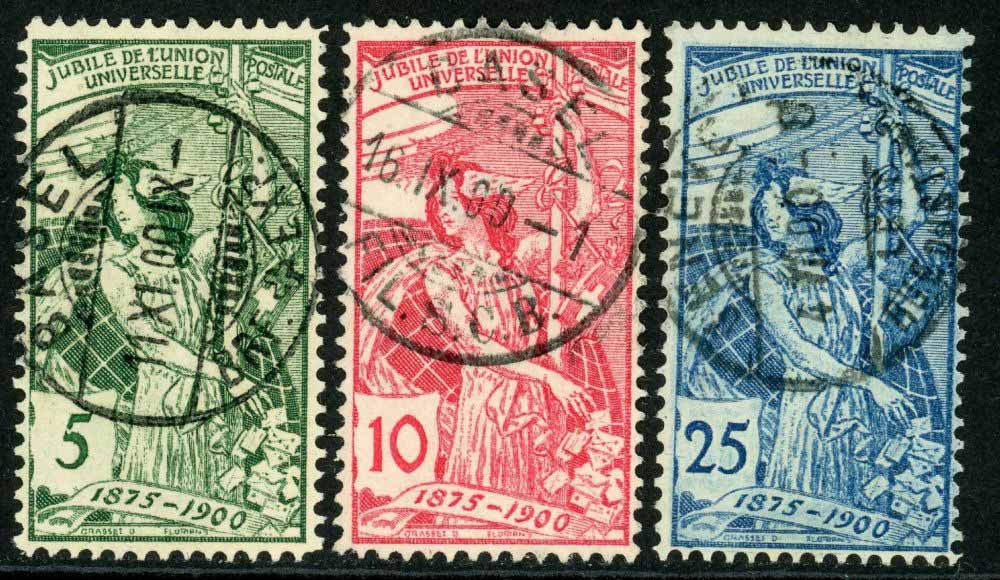 Switzerland 1900 SG.188a-190a F/U