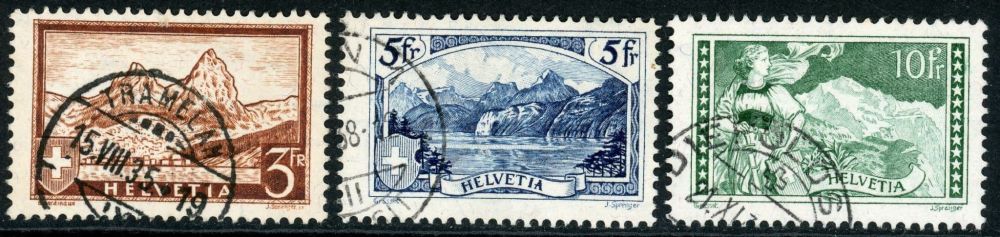 Switzerland 1928-31 SG.335-337 F/U