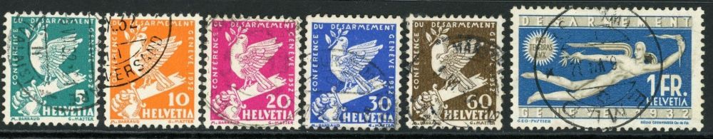 Switzerland 1932 SG.338-343 F/U