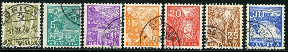 Switzerland 1934 SG.350-356 F/U