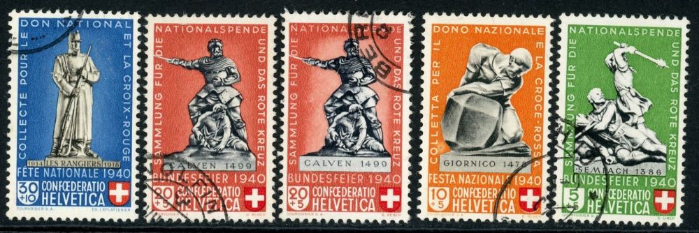 Switzerland 1940 SG.401-404 & 403a F/U