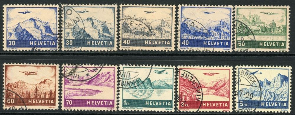 Switzerland 1941-48 SG.415-422 F/U