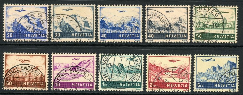 Switzerland 1941 SG.415-422 F/U