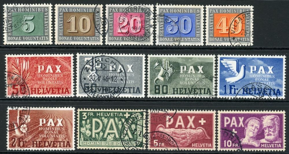 Switzerland 1945 SG.447-459 F/U (1)