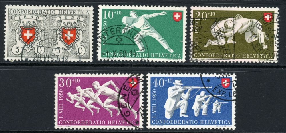 Switzerland 1950 SG.522-526 F/U