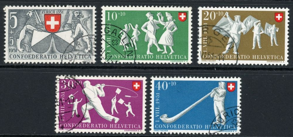 Switzerland 1951 SG.527-531 F/U