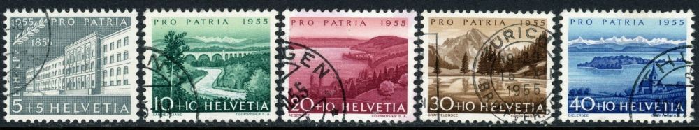 Switzerland 1955 SG.562-566 F/U (1)