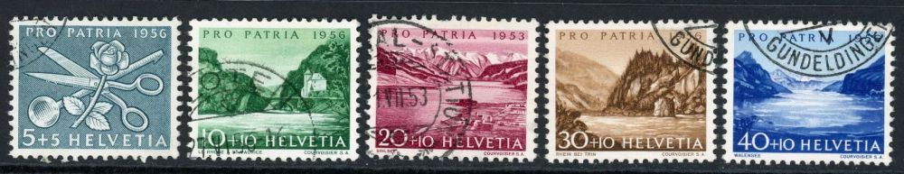 Switzerland 1956 SG.571-575 F/U