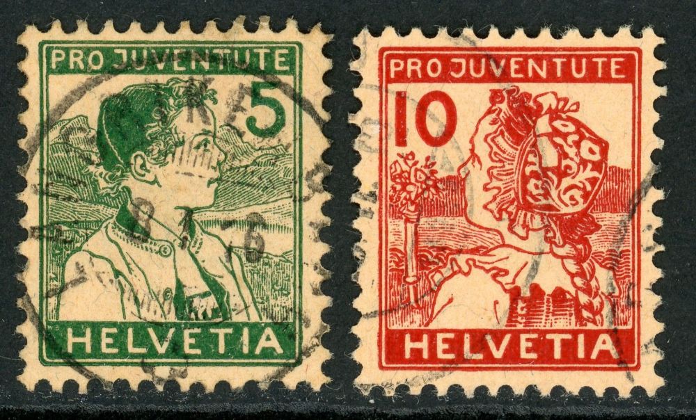 Switzerland / Pro Juventute 1915 SG.J1a-J2 F/U