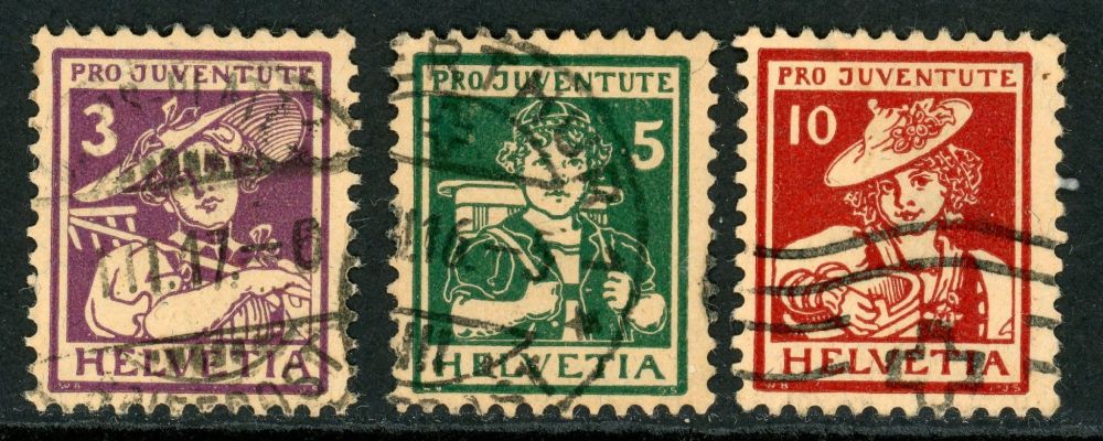 Switzerland / Pro Juventute 1916 SG.J3-J5 F/U (2)