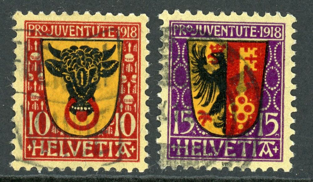 Switzerland / Pro Juventute 1918 SG.J9-J10 F/U