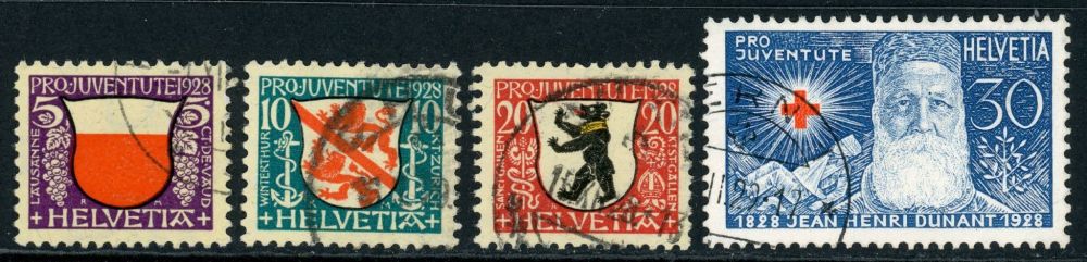 Switzerland / Pro Juventute 1928 SG.J44-J47 F/U (1)