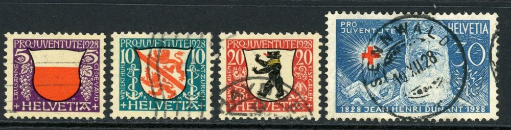 Switzerland / Pro Juventute 1928 SG.J44-J47 F/U (2)