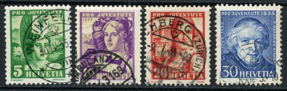 Switzerland / Pro Juventute 1933 SG.J64-J67 F/U (2)