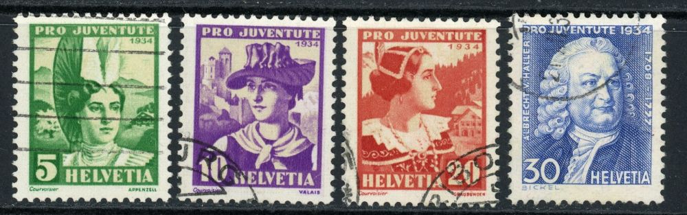 Switzerland / Pro Juventute 1934 SG.J68-J71 F/U (2)