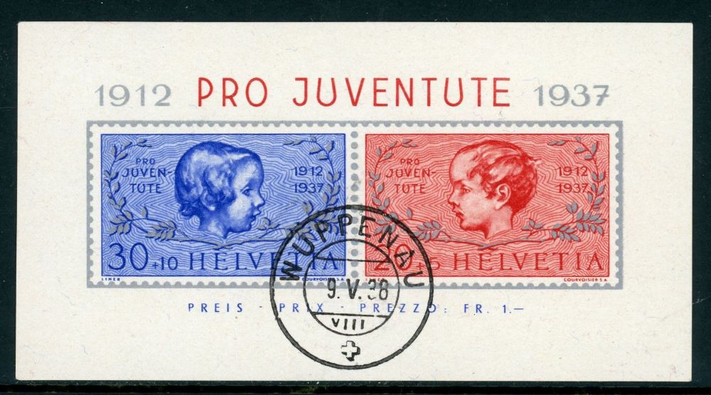 Switzerland / Pro Juventute 1937 SG.MSJ81a F/U