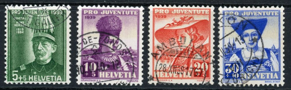 Switzerland / Pro Juventute 1939 SG.J88-J91 F/U (1)