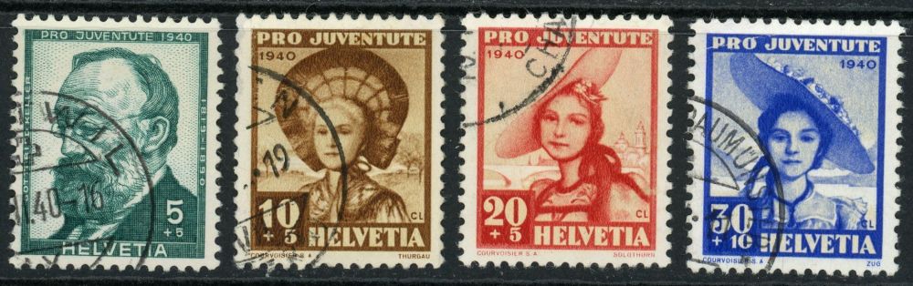 Switzerland / Pro Juventute 1940 SG.J92-J95 F/U (2)