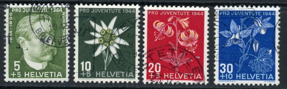 Switzerland / Pro Juventute 1944 SG.J108-J111 F/U