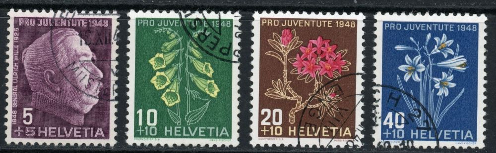 Switzerland / Pro Juventute 1948 SG.J124-J127 F/U