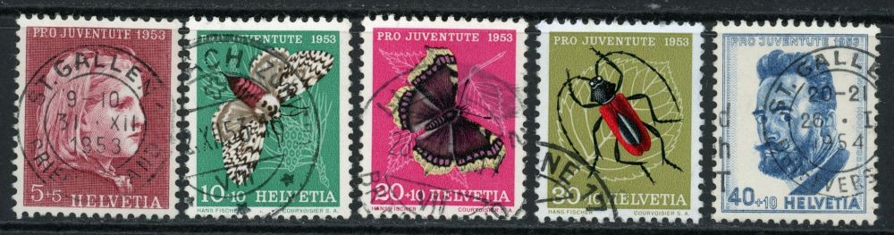 Switzerland / Pro Juventute 1953 SG.J147-J151 F/U