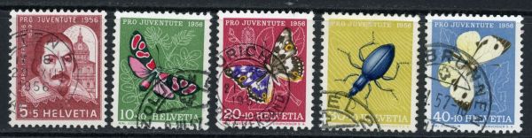 Switzerland / Pro Juventute 1956 SG.J162-J166 F/U