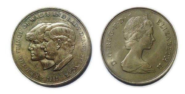 The Prince Of Wales And Lady Diana Spencer Commemorative crown coin from 1981