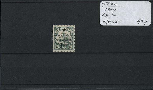 Togo 1914 SG.2 M/M