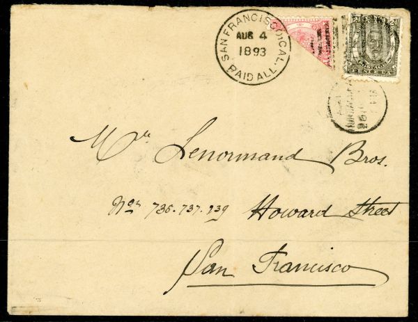 Tonga 1892 SG.10b F/U on cover to U.S.A.