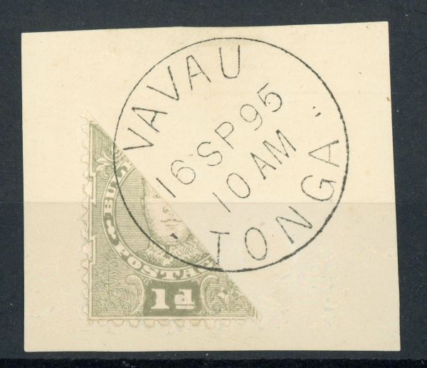 Tonga 1895 SG.32a F/U on piece