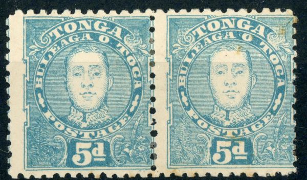 Tonga 1895 SG.34 M/M pair