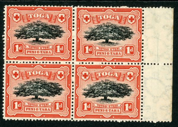 Tonga 1897 SG.39a U/M block of 4