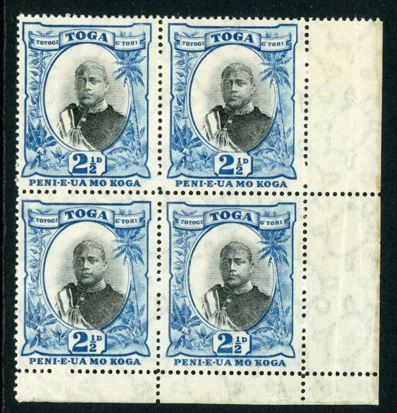 Tonga 1897 SG.43 U/M block of 4