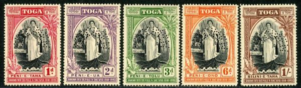 Tonga 1944 SG.83s-87s M/M