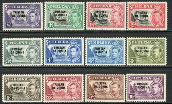 Tristan da Cunha 1952 SG.1-12 M/M