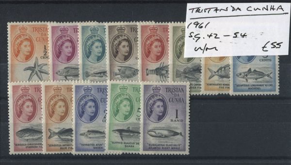 Tristan Da Cunha 1961 SG.42-54 U/M