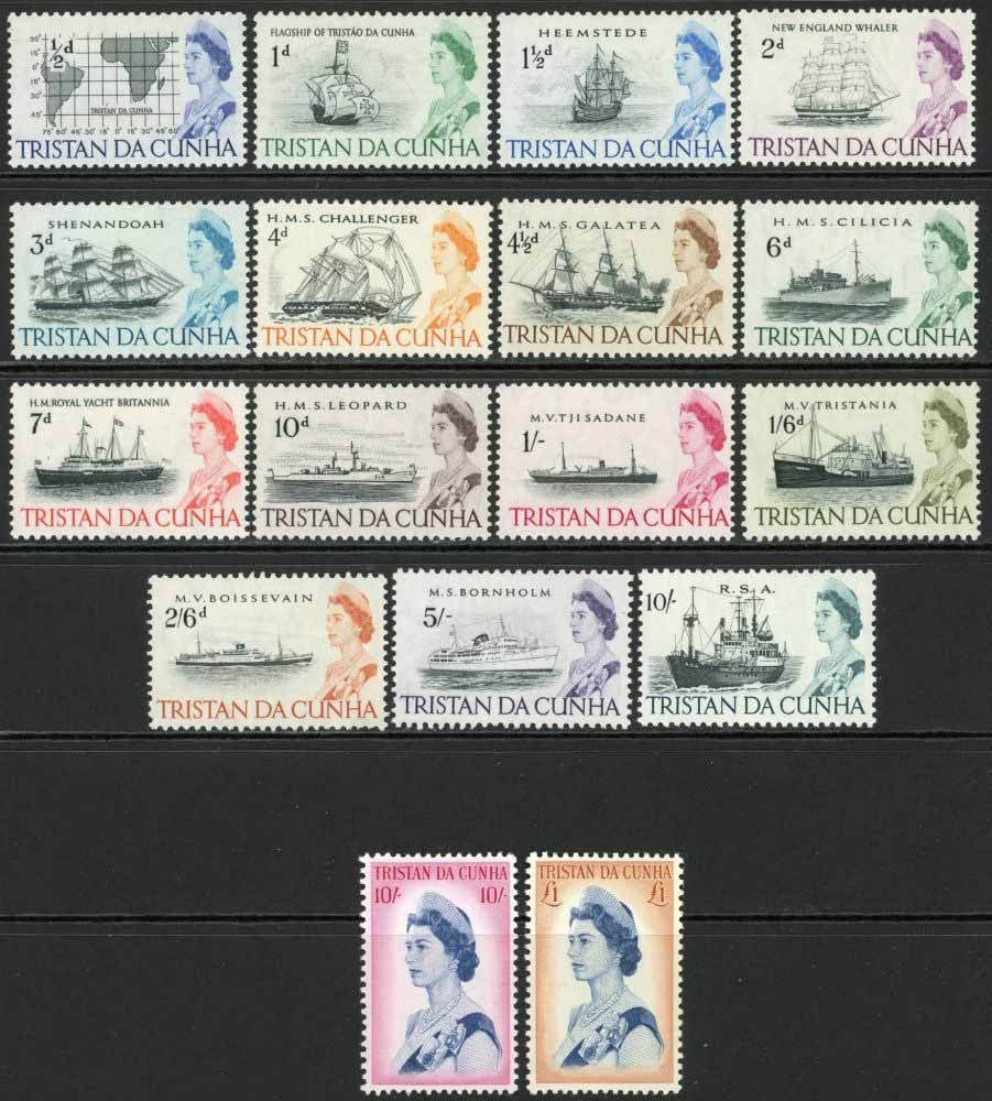 Tristan Da Cunha 1965-67 SG.71-84b M/M