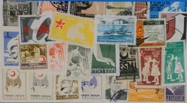 Turkey 25 Stamps (Large format) (L319)