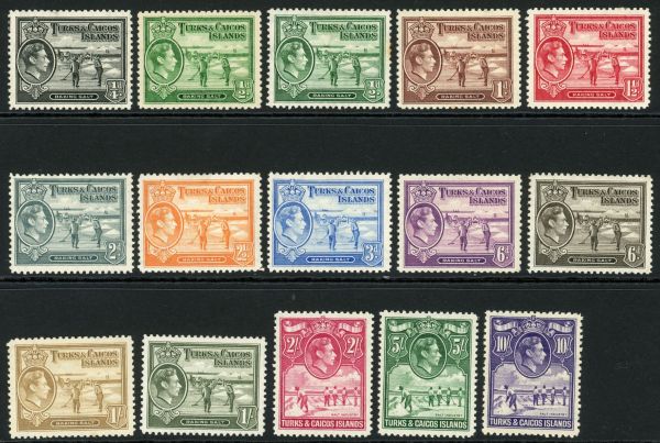 Turks and Caicos Islands 1938-45 SG.194-205 M/M