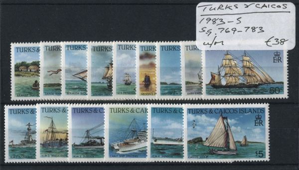 Turks & Caicos 1983-85 SG.769-783 U/M