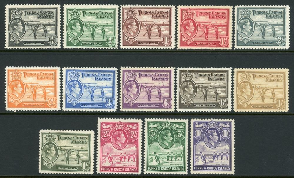 Turks & Caicos Islands 1938-45 SG.194-205 M/M