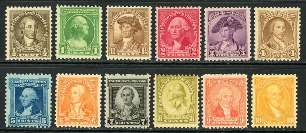 U.S.A. 1932 SG.704-715 U/M (2)