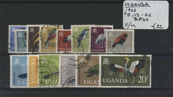 Uganda 1965 SG.113-126 Birds F/U