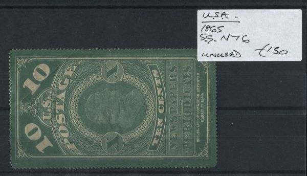 USA 1865 SG.N76 Unused